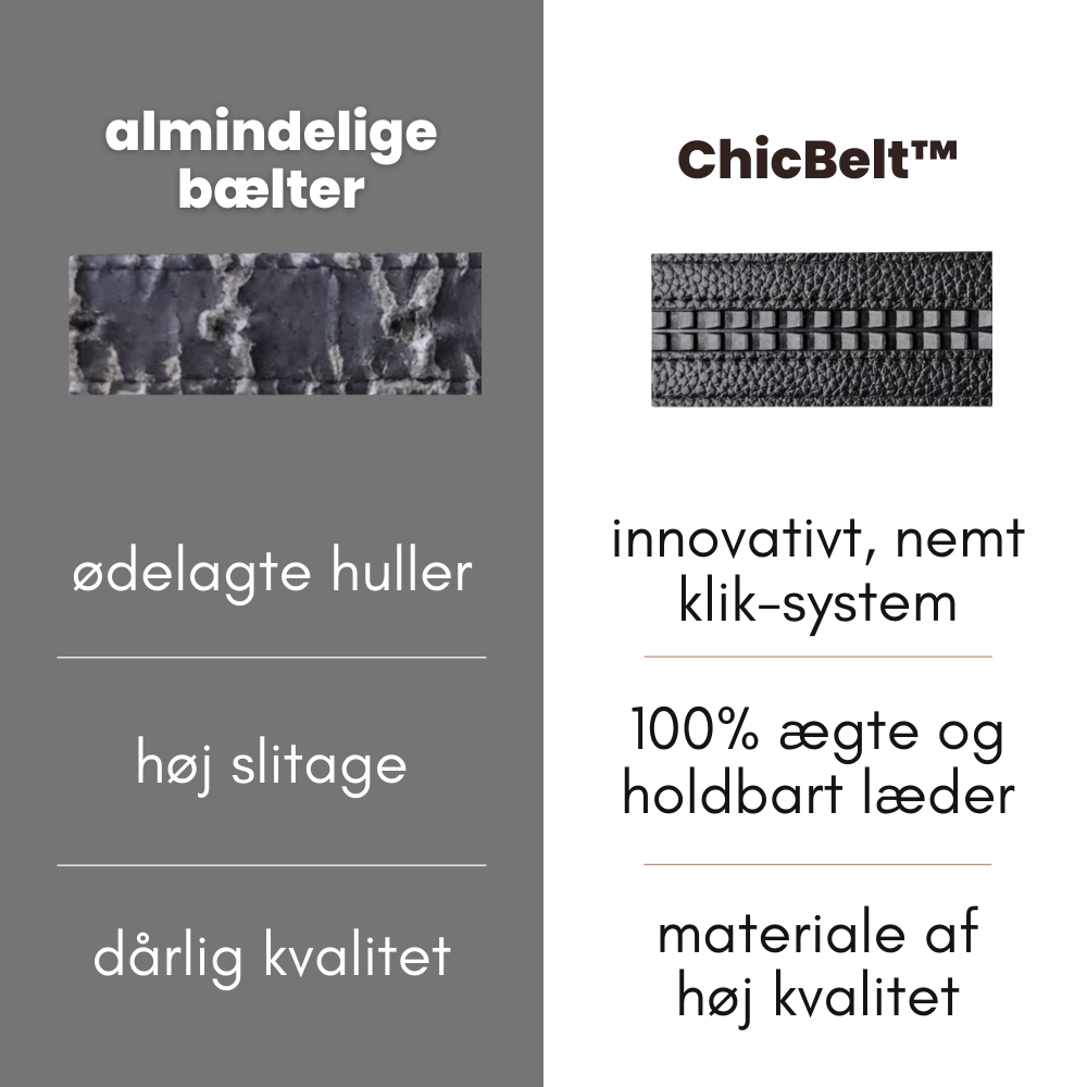 ChicBelt™ - Hurtig-Klik Automatisk Læderbælte