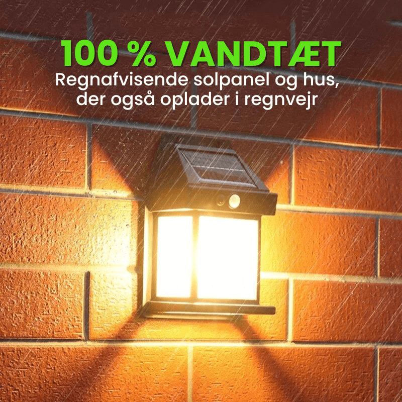 SolarGlow™ -  LED Solcelledrevne Væglamper  (1+1 GRATIS)